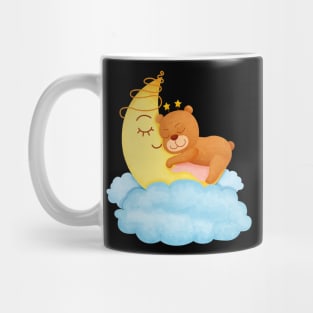 Cute Bear Sleeping on Moon Mug